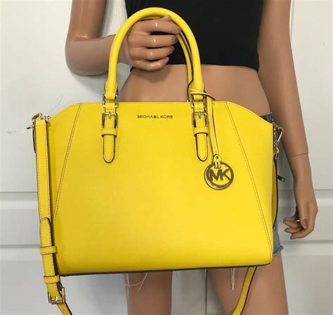 yellow michael kors purses